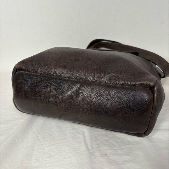 FOSSIL Vintage Brown Leather Shoulder Bag Purse Key Minimalist Neutral Boho - Picture 13 of 16